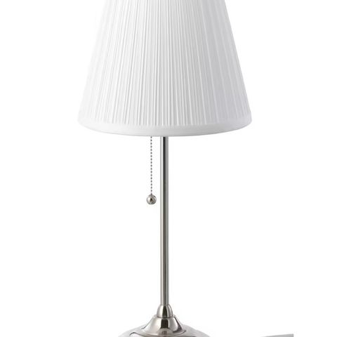 ÅRSTID Bordlampe, forniklet/hvit