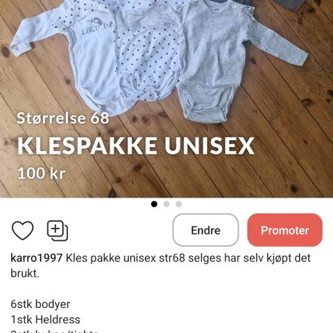 Klespakke unisex str68