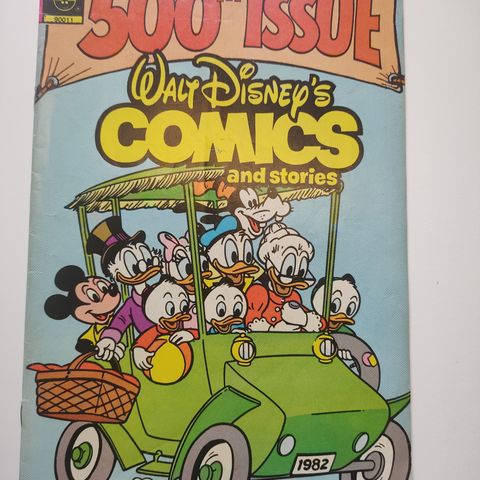 500th Walt Disneys Comics and Stories Issue 1982 vintage