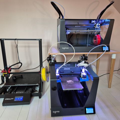 Fantastiske 3D-printere med mye tilbehør