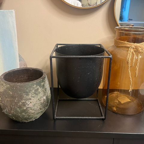 Potter og vase