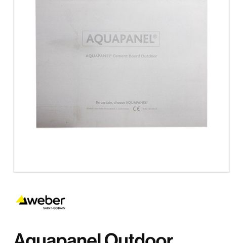 Aquapanel og weber grunnpuss