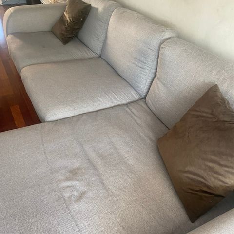 3-seters sofa med sjeselong selges