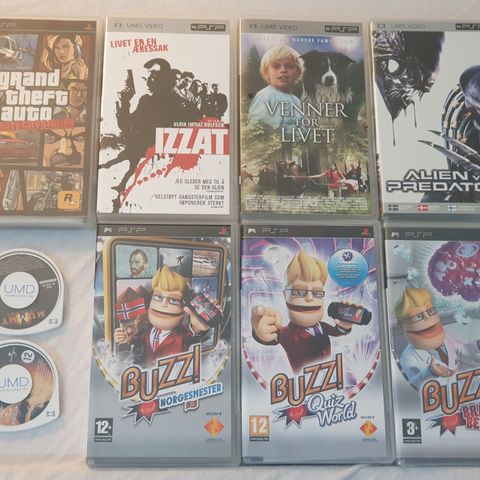 Spill- og filmpakke til Sony Playstation Portable (PSP)