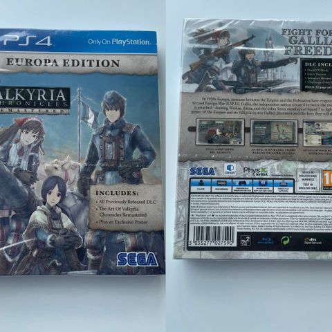 PS4 Valkyria Chronicles remastered Europa Edition