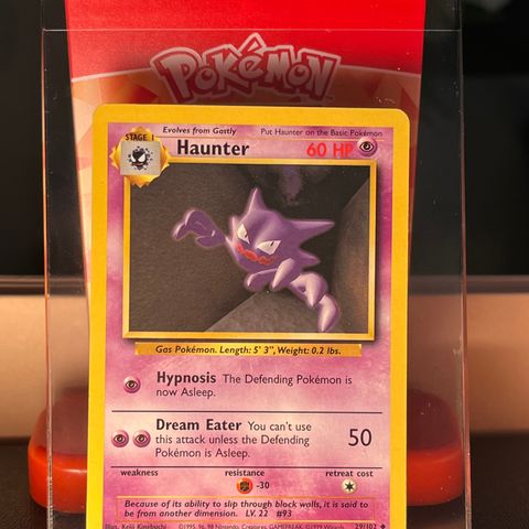 Haunter 029/102 Pokémonkort (1999)