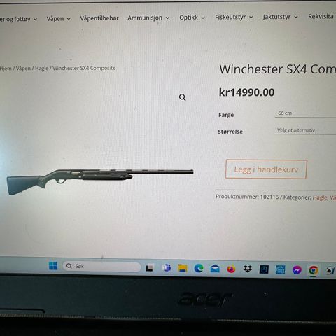 Den optimale gåse børsa Winchester SX 4 Composite  12/89 selges