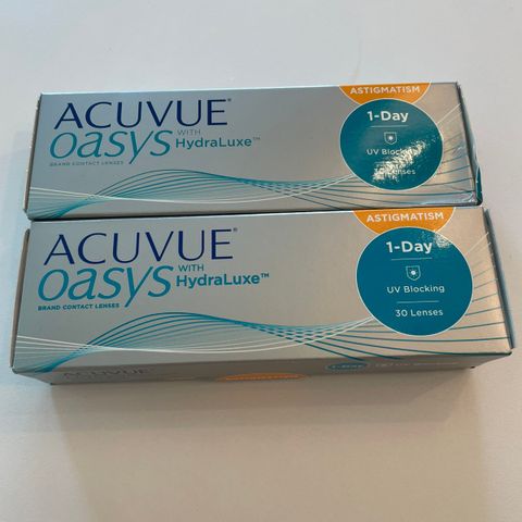 Acuvue oasys hydraluxe linser (astigmatism) uåpnet