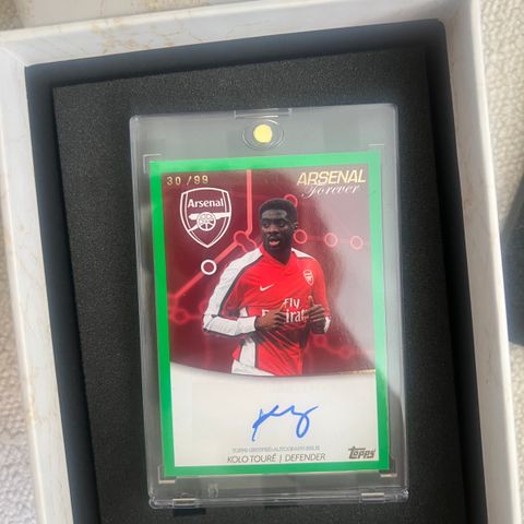 Topps Arsenal forever Kolo Toure autograf 30/99! Fotballkort