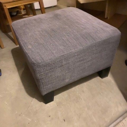 Grey pouf / footstool / ottoman from IKEA