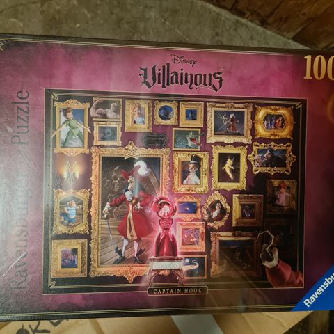 Puslespill 1000 brikker fra Ravensburger Disney Villainous Captein Hook