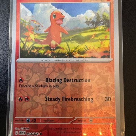 Pokemon 151 - Charmander 4 (Reverse Holo)