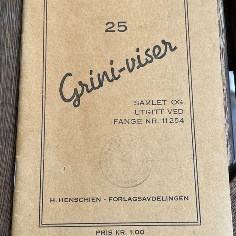 25 Grini-viser Griniviser - fange nr. 11254 - journalist Leif Sverre Berg