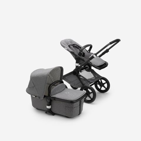 Bugaboo Fox 2 grey melange/black komplett m ekstrautstyr