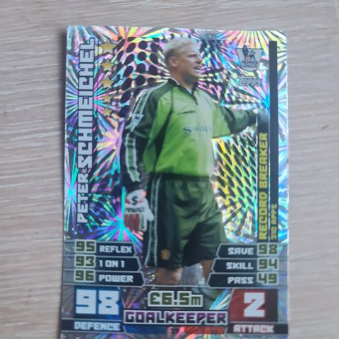 PETER SCHMEICHEL MATCH ATTAX 14/15 RECORD BREAKER