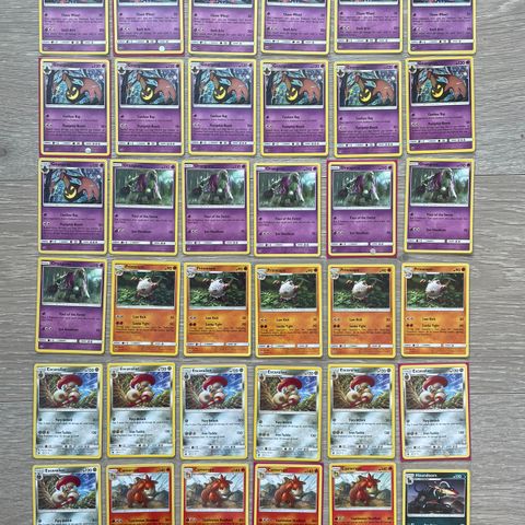 Crimson Invasion - non holo rares og reverse holos (Pokemon)