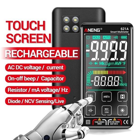 Aneng multimeter med touch og farge display