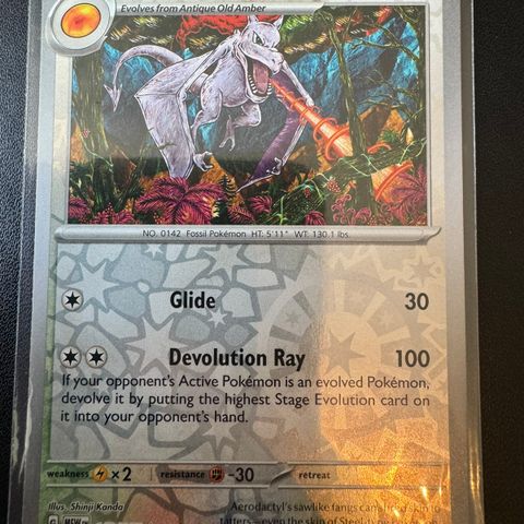 Pokemon 151 - Aerodactyl 142 (Reverse Holo)