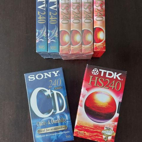 Tomme kassetter og VHS kassetter