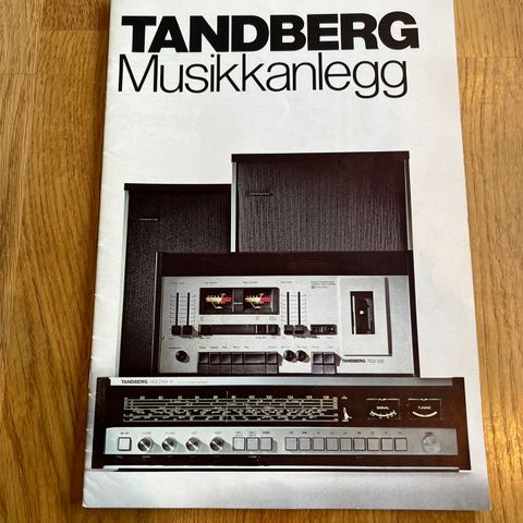 Brosjyre Tandberg Musikkanlegg