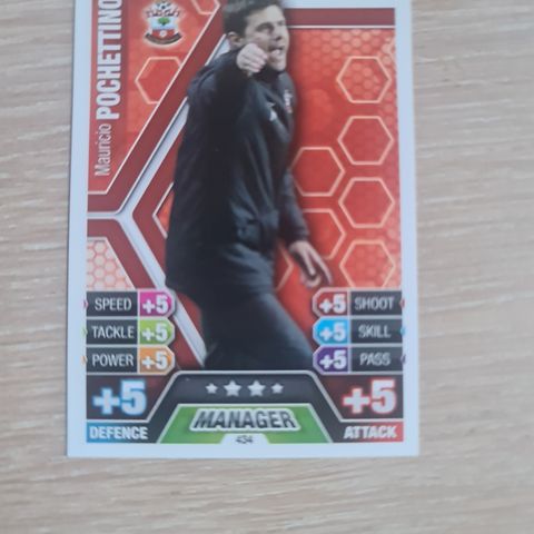 MAURICIO POCHETTINO MATCH ATTAX 13/14 MANAGER CARD