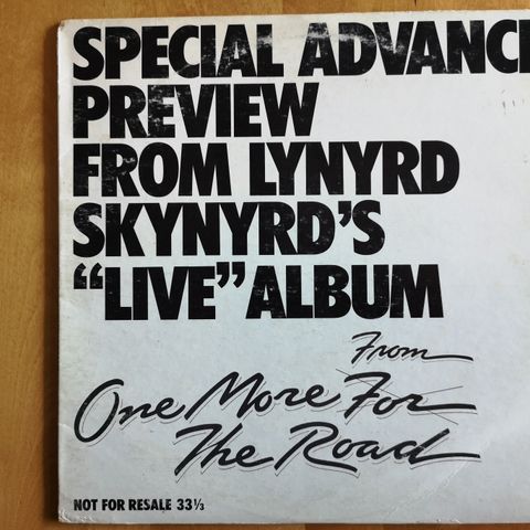 LYNYRD SKYNYRD  33" EP  "Promo. Not for resale"