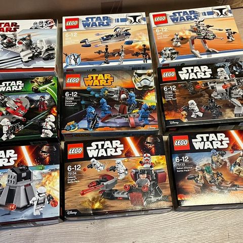 LEGO Star Wars 9 utgåtte battle packs