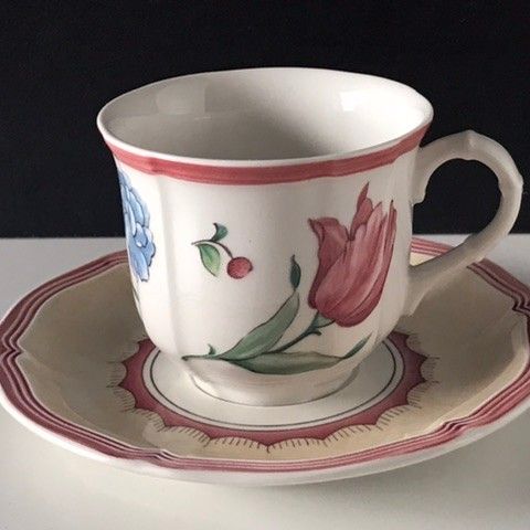 6 sett - kopp, skål/tefat - JARDIN D’ALSACE FLEUR - Villeroy & Boch