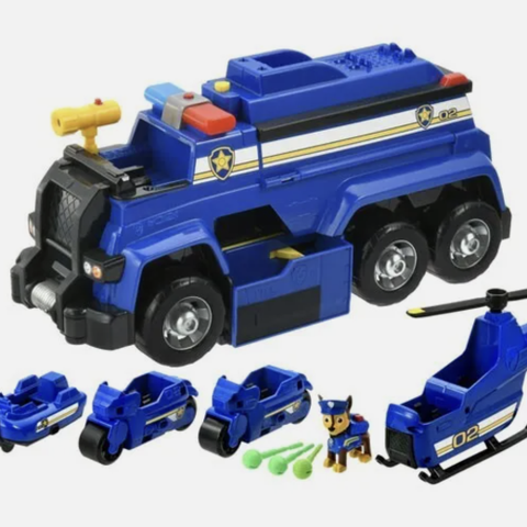 Chase - stor politibil, helikopter, motorsykler, båt, figur - Paw Patrol