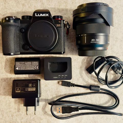 Panasonic Lumix S5 selges + kit lens + cage