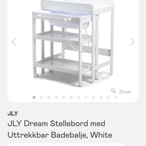 Stellebord med stellematte/laken og badekar fra Jollyroom