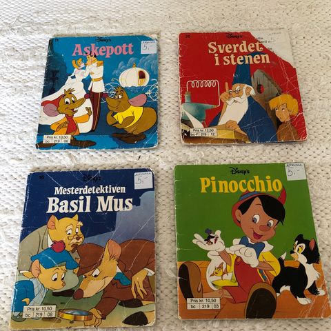 Disney’s eldre små bøker / hefter 4 stk samlet pris