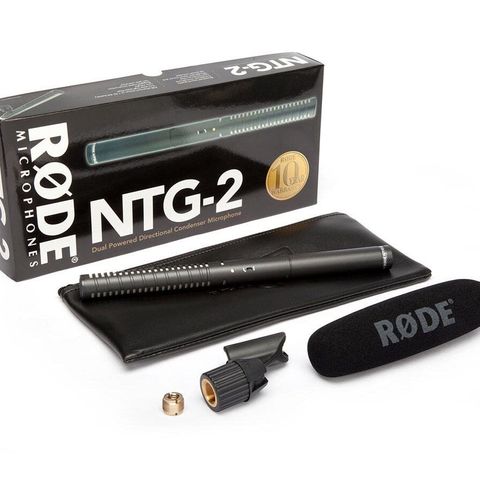 Røde NTG-2 Shotgun mic (mikrofon) med stativ og XLR