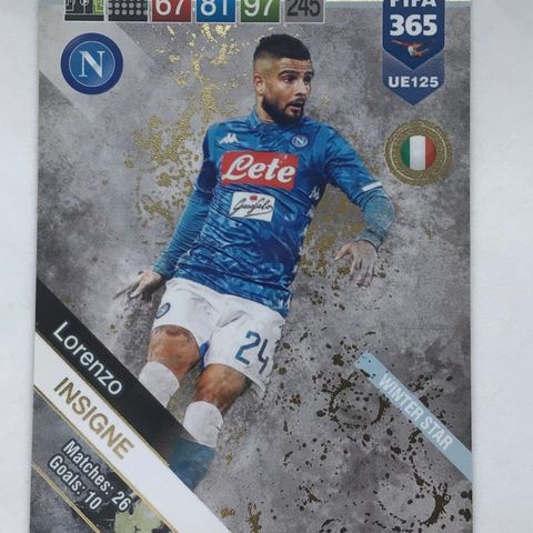 Fotballkort Panini - LORENZO INSIGNE - NAPOLI - WINTER STAR UE125