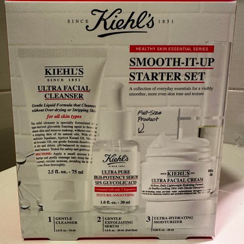 Helt ny, uåpent kiehl’s starter set