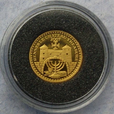 2007, Skattene i Rennes-Le-Chateau, 1/25 oz, 999 gull.