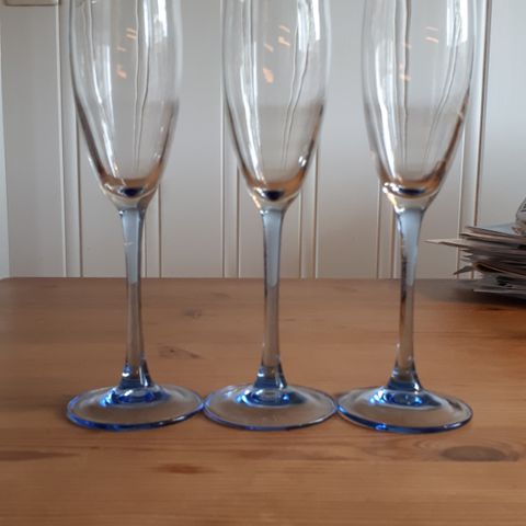3 champagne glass fra Luminarc France - samlet kr 150