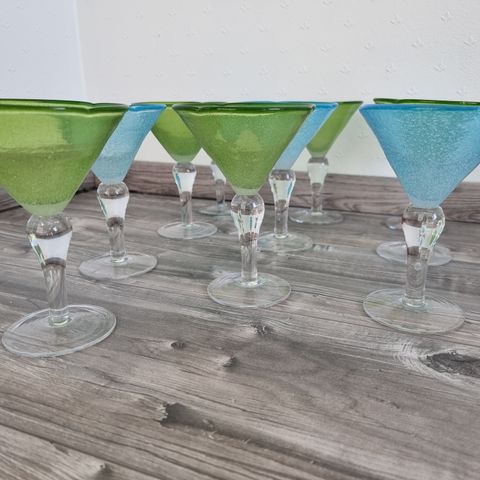 10 stk kunstglass, cocktail-glass