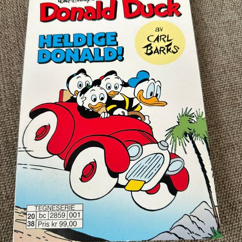 Donald Duck Heldige Donald! AV Carl Barks No1