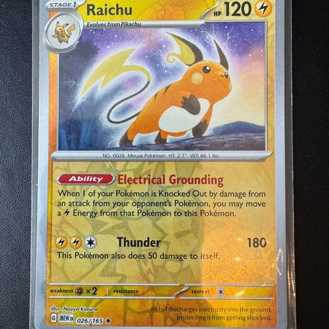 Pokemon 151 - Raichu 26 (Reverse Holo)