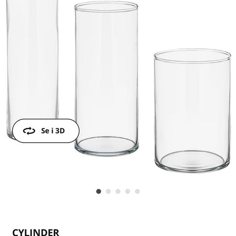 IKEA sylindervaser i sett med 3