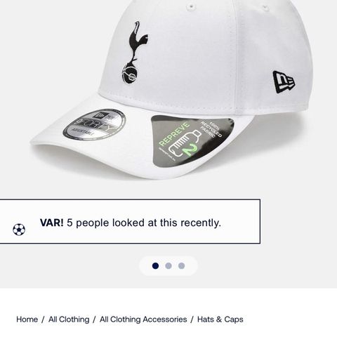 Hvit tottenham caps