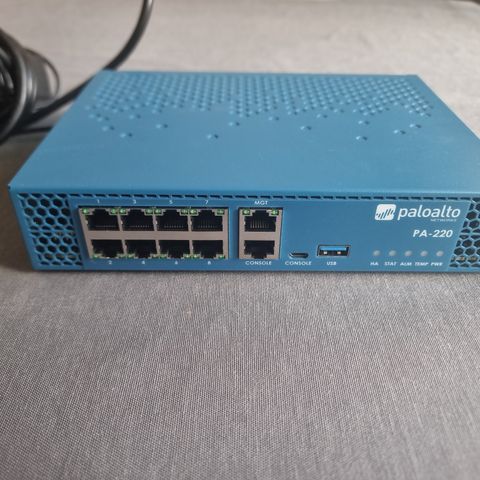 Palo Alto PA-220 8-Port Next Gen Firewall w/ Power Adapter