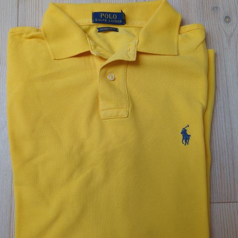 Str. M - Polo Ralph Lauren pique, gul - NY men uten slipp