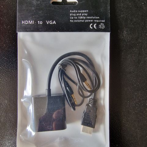 HDM til VGA Sort adapter