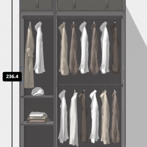 PAX Garderobeskap fra Ikea 50 + 100 cm bredt, Bergsbo dører, brunsort farge