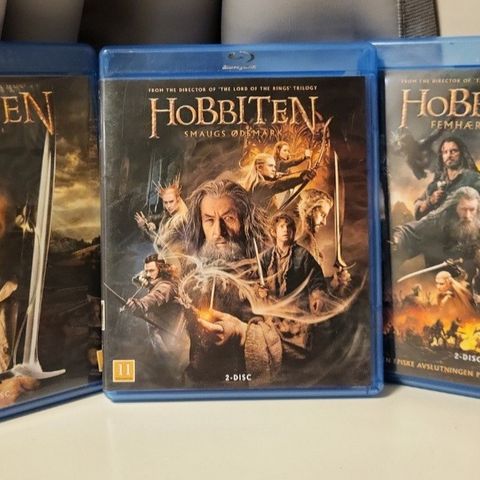 Hobbiten, hele triologien på blu-ray