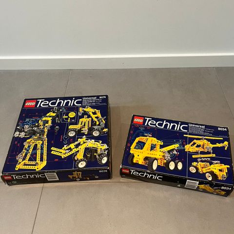 Lego Technic retro 8074, 8034 og 8024