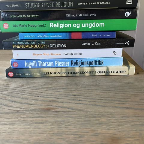 Religion og Samfunn Bachelor pensum