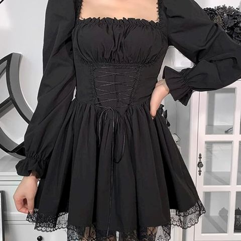 Goth svart kjole